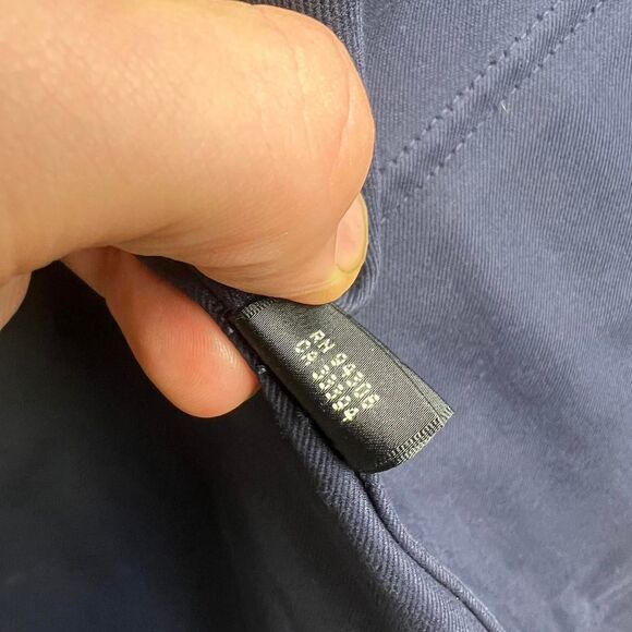 Ralph Lauren Black Label Womans Pea Coat Blue Cotton Solid Long Pockets Size 6 - Picture 7 of 8